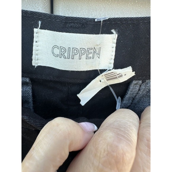 Crippen - Tapered Six Trouser Cropped Pants in Black Sz 25 NWOT - Picture 5 of 14
